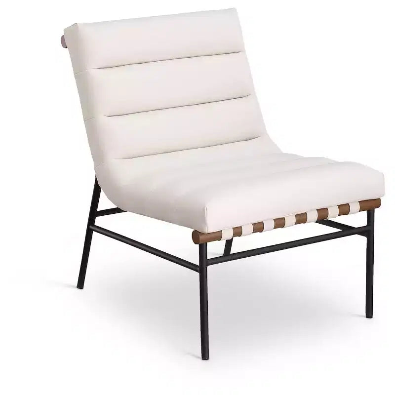 Meridian Furniture, Sillón decorativo de piel vegana Burke