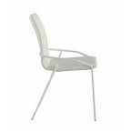 Chintaly Imports, Silla auxiliar tapizada blanca contemporánea