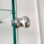 MAYEERTY Vitrina de cristal templado Almacenamiento de vino Archivador con luz Paipai a pilas Pies de suelo ajustables Sala de estar Dormitorio Oficina Blanco