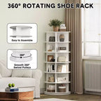 Organizador de Zapatos Giratorio 360, Estantería Giratoria, Torre Zapatero para Entrada