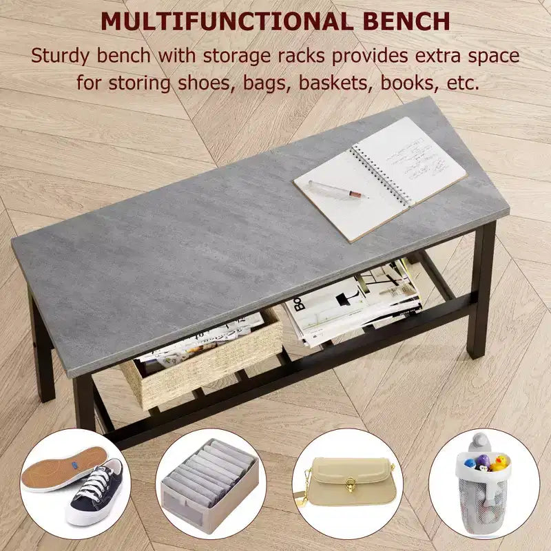 Juego de mesa de comedor para 4 personas, mesa de cocina moderna con sillas y banco para espacios pequeños, juego de mesa de comedor con estructura de metal y estante de almacenamiento, para apartamento