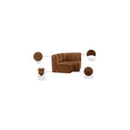 Meridian Furniture, Sofá Modular de Terciopelo Arc