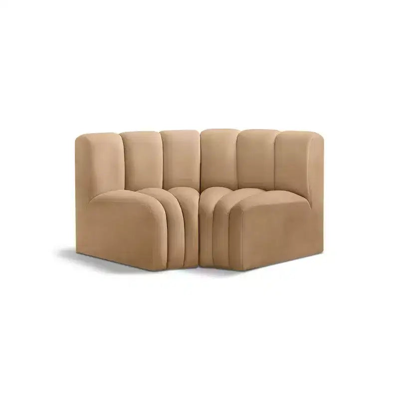 Meridian Furniture, Sofá Modular de Terciopelo Arc