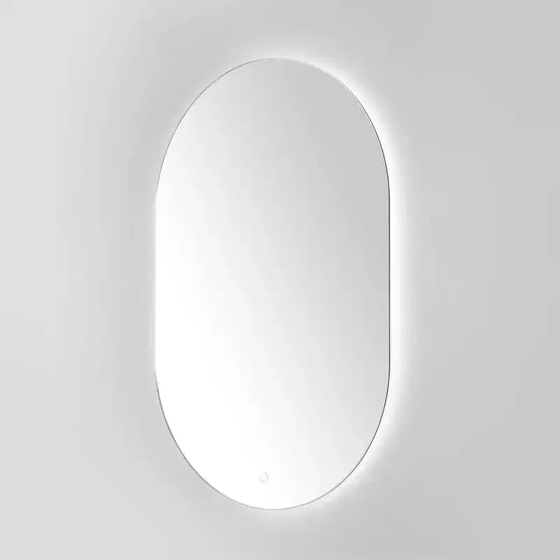 Espejo ovalado LED Jax 24 de aluminio - LMR1007 - Blanco - Safavieh