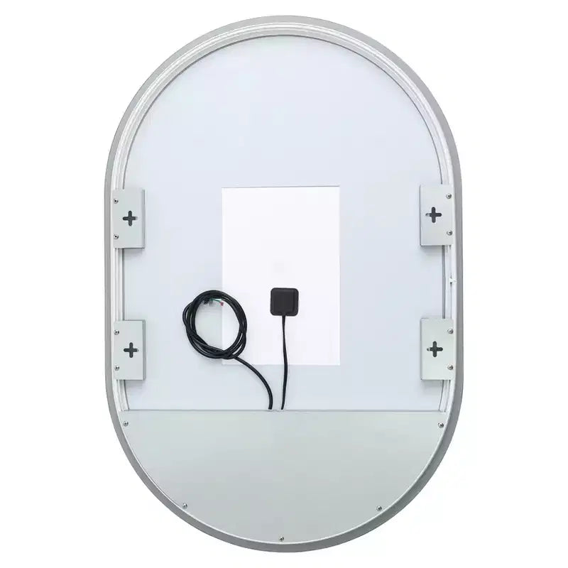 Espejo ovalado LED Jax 24 de aluminio - LMR1007 - Blanco - Safavieh
