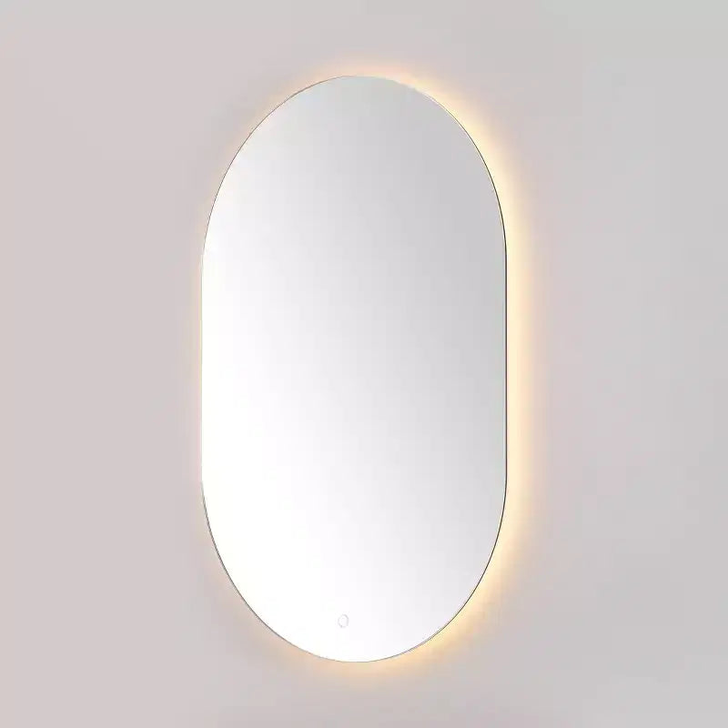 Espejo ovalado LED Jax 24 de aluminio - LMR1007 - Blanco - Safavieh