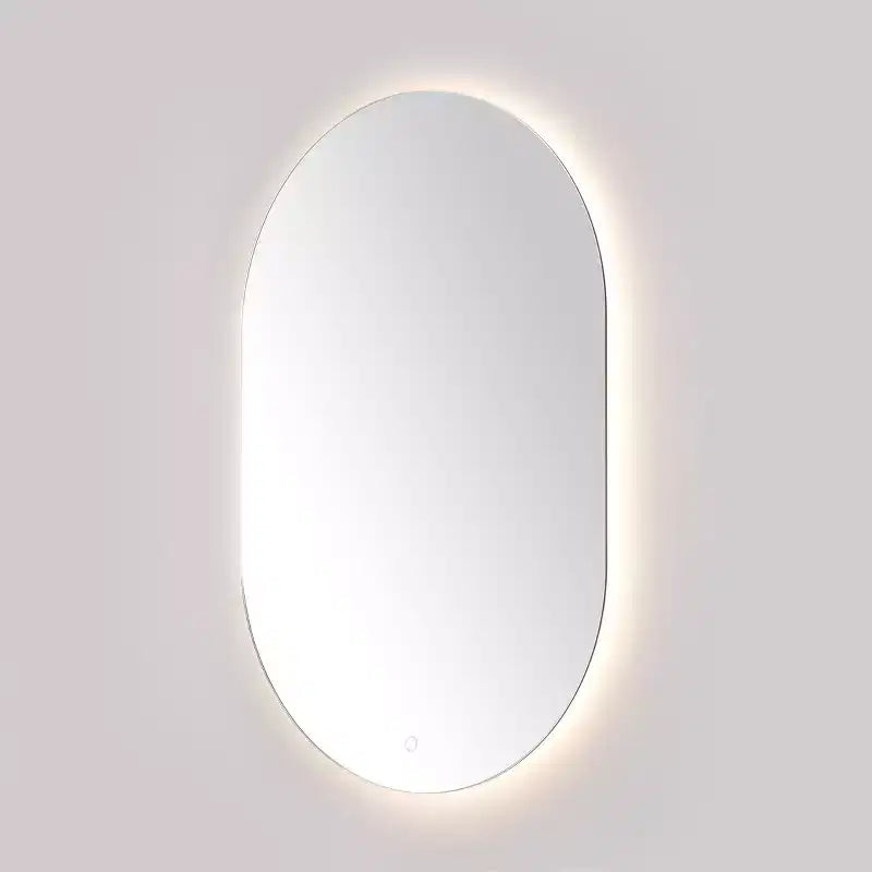 Espejo ovalado LED Jax 24 de aluminio - LMR1007 - Blanco - Safavieh