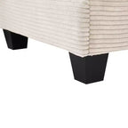Sofá Seccional en Forma de L Hyleory Corduroy, Sofá de 3 Plazas con Otomana Movible, Muebles Modulares para Sala de Estar para Apartamentos
