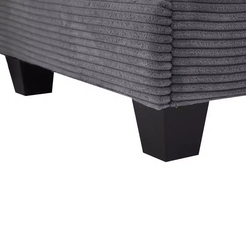 Sofá Seccional en Forma de L Hyleory Corduroy, Sofá de 3 Plazas con Otomana Movible, Muebles Modulares para Sala de Estar para Apartamentos