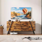 Mueble de TV de hasta 65 pulgadas, centro de entretenimiento moderno con 2 cajones de almacenamiento y estantes abiertos laterales, mesa consola de TV, para sala de estar, dormitorio