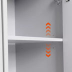 Isla de cocina con almacenamiento para bote de basura, solapa abatible, especiero, estante ajustable, carrito de cocina rodante