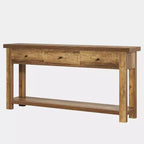 Mesa consola Lantine 70.9 con 3 cajones, mesa de entrada estilo casa de campo con estante de almacenamiento, mesa auxiliar detrás del sofá para pasillo, vestíbulo,