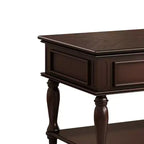Mesa de centro Luxystar Farmhouse con un cajón, ruedas con freno y patas de madera maciza para sala de estar, Espresso