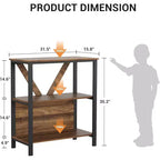 Estantería industrial Acekool, organizador moderno de metal para exhibición para sala de estar, oficina