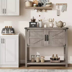 Mesas de sofá con doble puerta, mesa consola con estante de almacenamiento y estante abierto, mesa consola de madera, mesa de entrada para cocina, comedor