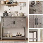 Mesas de sofá con doble puerta, mesa consola con estante de almacenamiento y estante abierto, mesa consola de madera, mesa de entrada para cocina, comedor