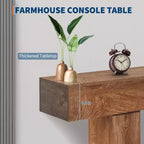 Mesa consola larga de 63 pulgadas para entrada - Mesa de sofá estilo rústico detrás del sofá, mesa para pasillo y sala de estar, mesa de entrada de madera rústica para vestíbulo, decoración del hogar