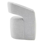 Spruce&Spring Moderna Silla de Comedor tipo Barril con Ruedas y Respaldo Abierto, Sin Ensamblaje, Silla para Cualquier Lugar