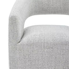 Spruce&Spring Moderna Silla de Comedor tipo Barril con Ruedas y Respaldo Abierto, Sin Ensamblaje, Silla para Cualquier Lugar