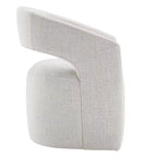 Spruce&Spring Moderna Silla de Comedor tipo Barril con Ruedas y Respaldo Abierto, Sin Ensamblaje, Silla para Cualquier Lugar
