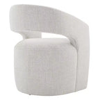 Spruce&Spring Moderna Silla de Comedor tipo Barril con Ruedas y Respaldo Abierto, Sin Ensamblaje, Silla para Cualquier Lugar