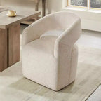Spruce&Spring Modern Barrel Dining Chair with Caster & Open Back No Assembly Anywhere Chair