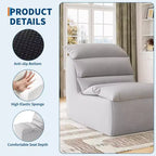 Sillón puff, sofá perezoso de suelo con espuma de alta resiliencia, base antideslizante, pufs para adultos, silla para chimenea para sala de estar o dormitorio