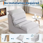 Sillón puff, sofá perezoso de suelo con espuma de alta resiliencia, base antideslizante, pufs para adultos, silla para chimenea para sala de estar o dormitorio