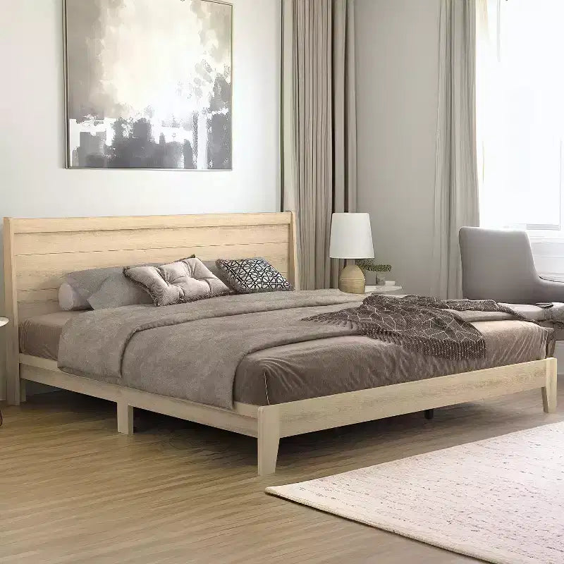 Cama Galano King Abby Serene con cabecero Oslo Oak