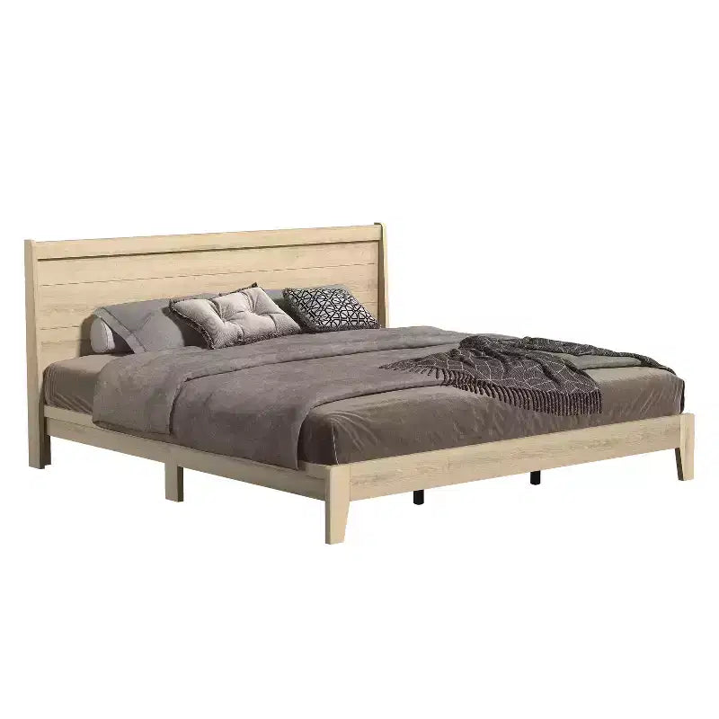 Cama Galano King Abby Serene con cabecero Oslo Oak