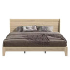 Cama Galano King Abby Serene con cabecero Oslo Oak