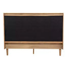 Cama Whisen Wood con cabecero tapizado y estructura reforzada
