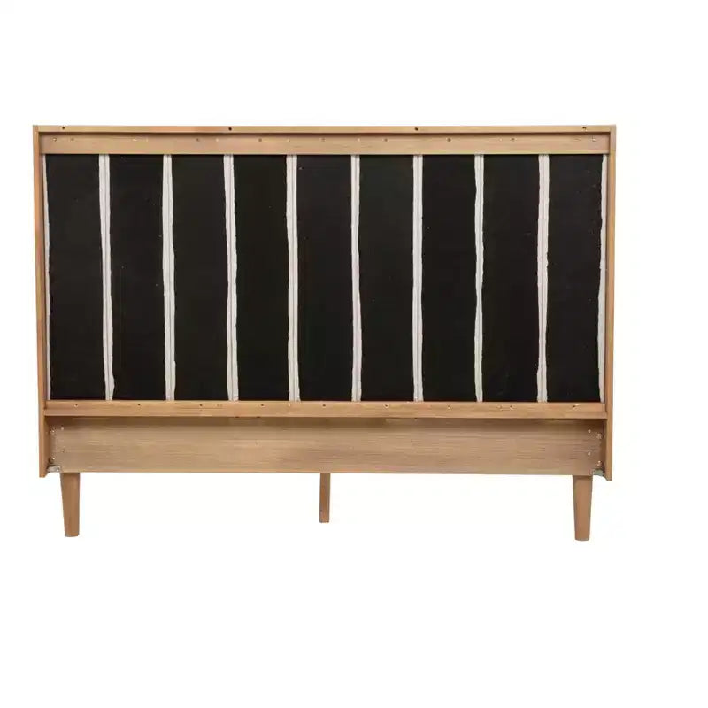 Cama Whisen Wood con cabecero tapizado y estructura reforzada