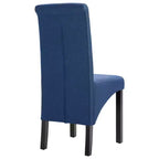 Silla de comedor de estilo moderno CLIHOME, silla de cocina de tela con cojín suave y patas de madera maciza (juego de 2)