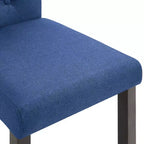 Silla de comedor de estilo moderno CLIHOME, silla de cocina de tela con cojín suave y patas de madera maciza (juego de 2)