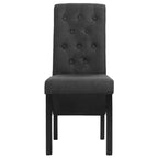 Silla de comedor de estilo moderno CLIHOME, silla de cocina de tela con cojín suave y patas de madera maciza (juego de 2)