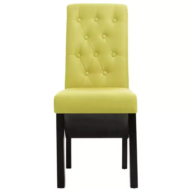 Silla de comedor de estilo moderno CLIHOME, silla de cocina de tela con cojín suave y patas de madera maciza (juego de 2)