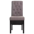Silla de comedor de estilo moderno CLIHOME, silla de cocina de tela con cojín suave y patas de madera maciza (juego de 2)