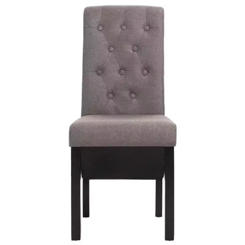 Silla de comedor de estilo moderno CLIHOME, silla de cocina de tela con cojín suave y patas de madera maciza (juego de 2)