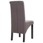 Silla de comedor de estilo moderno CLIHOME, silla de cocina de tela con cojín suave y patas de madera maciza (juego de 2)