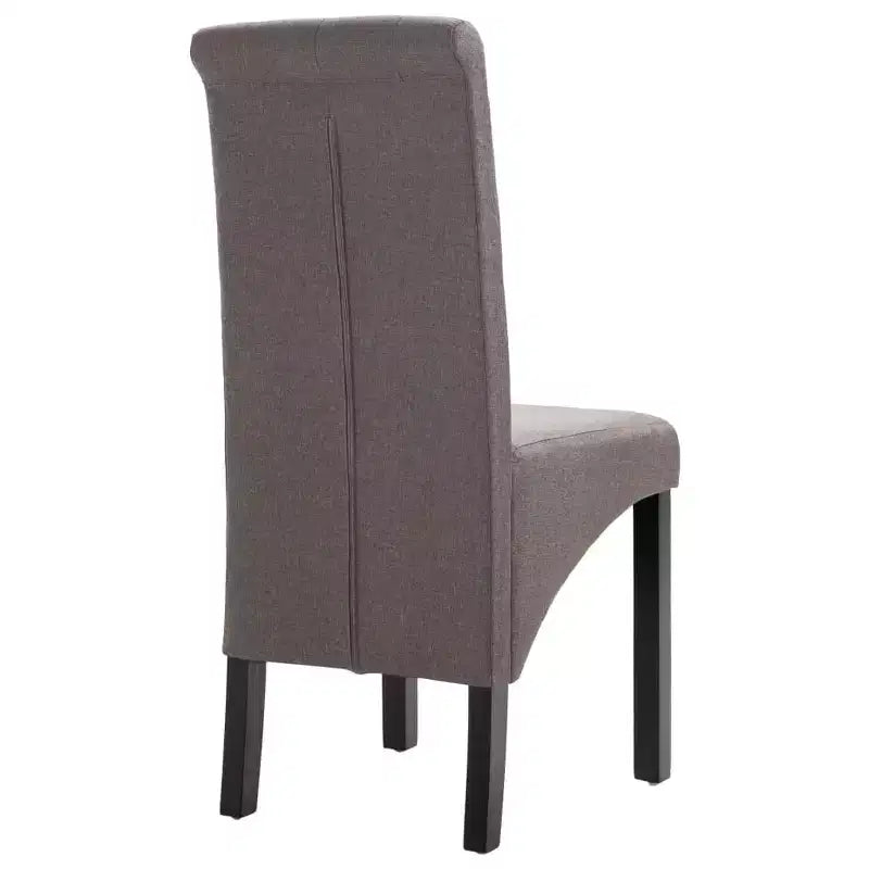 Silla de comedor de estilo moderno CLIHOME, silla de cocina de tela con cojín suave y patas de madera maciza (juego de 2)