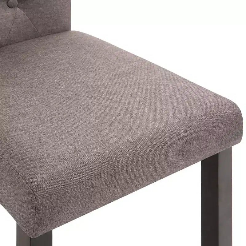 Silla de comedor de estilo moderno CLIHOME, silla de cocina de tela con cojín suave y patas de madera maciza (juego de 2)