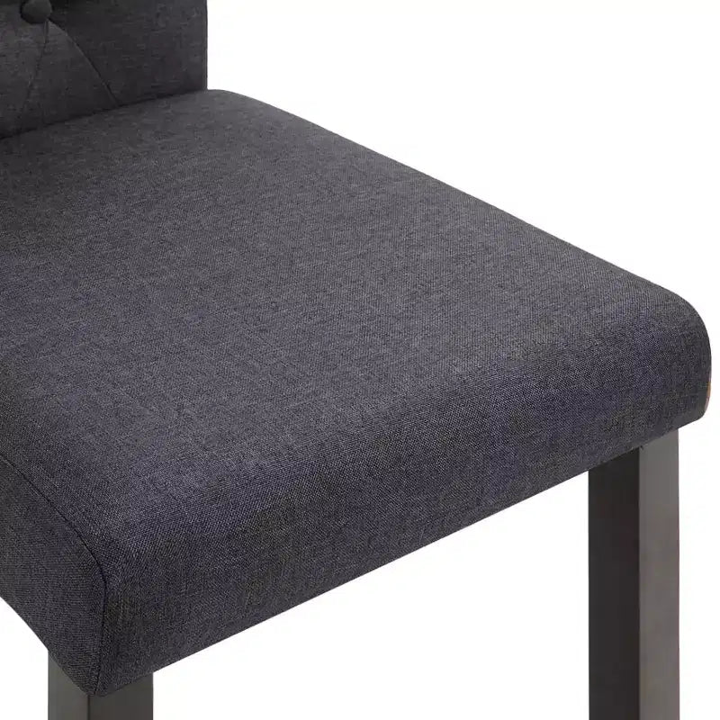 Silla de comedor de estilo moderno CLIHOME, silla de cocina de tela con cojín suave y patas de madera maciza (juego de 2)