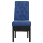 Silla de comedor de estilo moderno CLIHOME, silla de cocina de tela con cojín suave y patas de madera maciza (juego de 2)