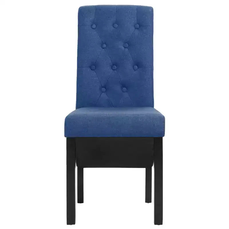 Silla de comedor de estilo moderno CLIHOME, silla de cocina de tela con cojín suave y patas de madera maciza (juego de 2)