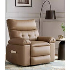 Sillones reclinables grandes GustoWave con calefacción y masaje - Sillón reclinable giratorio 360 para adultos - Mecedora manual