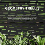 Jardinera MAYEERTY con celosía de hierro negro, estilo Gerald Arch Wide Edge Street, 72x47x16 pulgadas, juego de 3 piezas