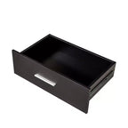 Cómoda Karl de 8 cajones de aglomerado negro de 120 cm de ancho