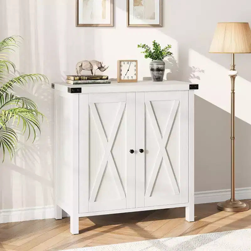 Aparador COZONY, mueble aparador de granja de 60" con 2 armarios y estante abierto, consola para sala de estar, comedor, pasillo