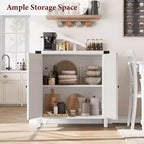 Aparador COZONY, mueble aparador de granja de 60" con 2 armarios y estante abierto, consola para sala de estar, comedor, pasillo